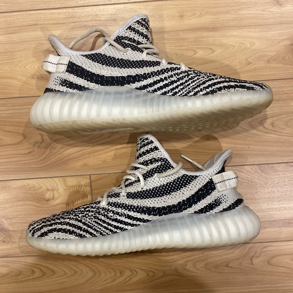 Used Yeezy 350 Zebra - Size 12 mens - No box - Picture 2 of 4
